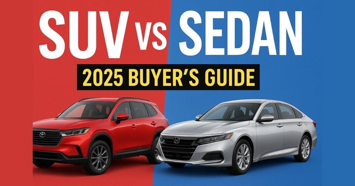 Sedan vs SUV 2025: Which Should You Buy? (Pros, Cons & Cost for U.S. Drivers)