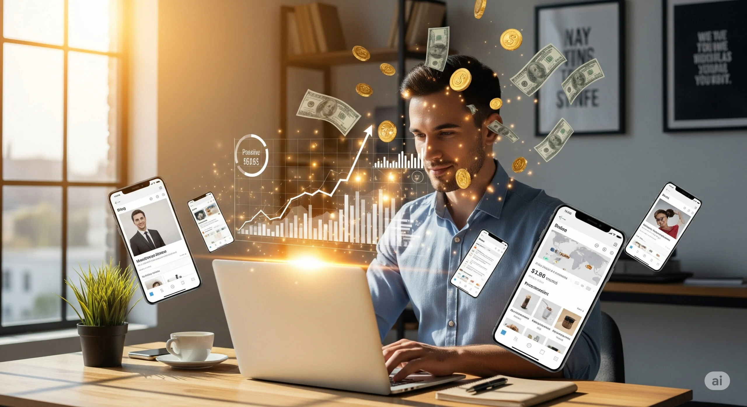 How I Earn $14K/Month in Passive Income from Side Hustles